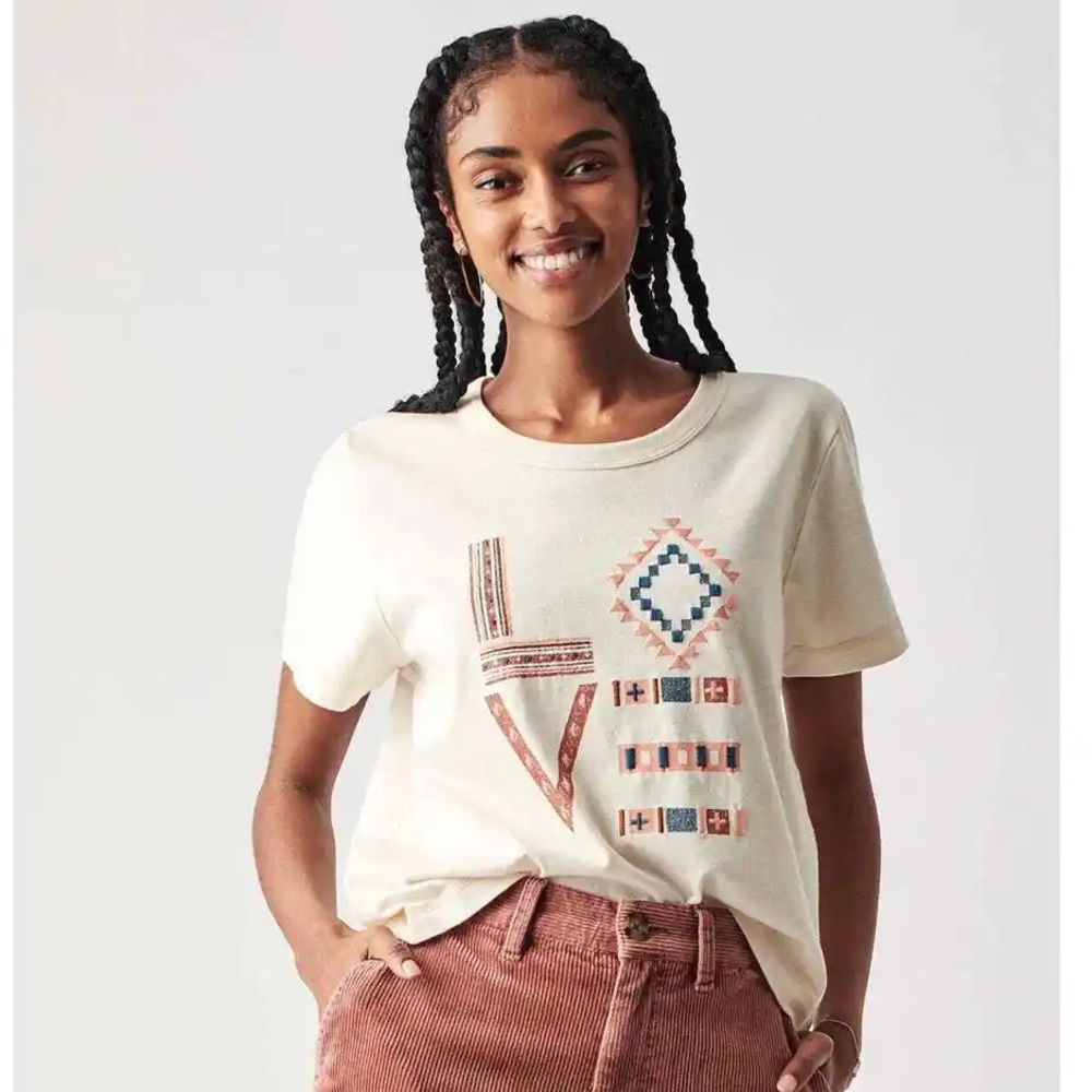 Faherty B. Yellowtail x Love Embroidered tshirt
